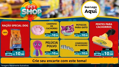 Modelo de TV para TV Horizontal com o tema Pet Shop para Pet Shop