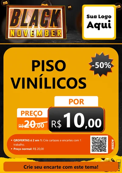 Modelo de Cartaz para Cartaz A4 Vertical com o tema Black November para Material para Construção