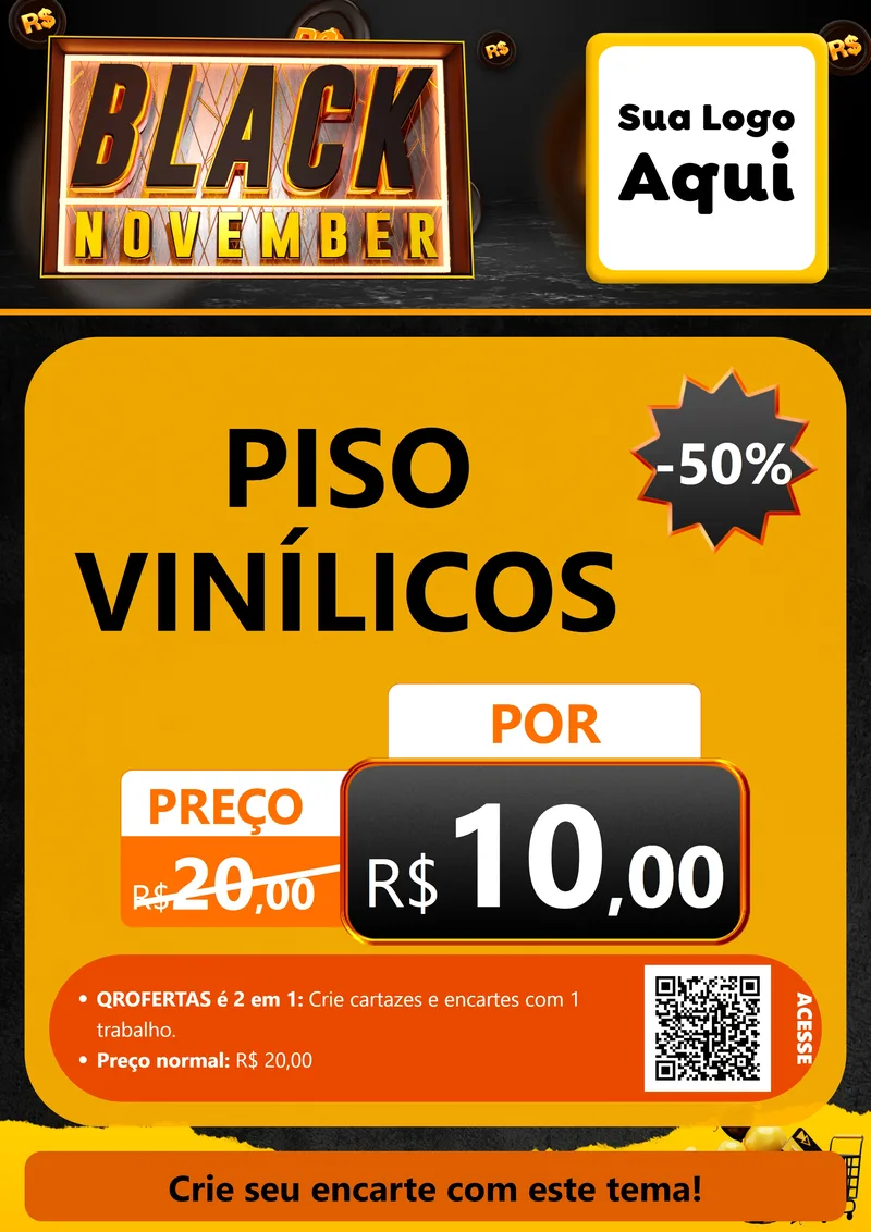 Modelo de Cartaz para Cartaz A4 Vertical com o tema Black November para Material para Construção