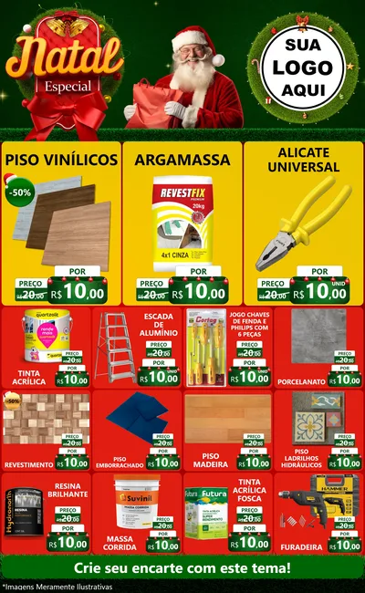 Modelo de Encarte para Encarte Grande com o tema Natal Especial para Material para Construção