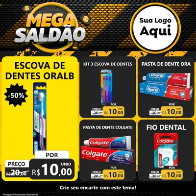 Modelo de Rede Social para Feed Facebook com o tema Mega Saldão para Higiene Pessoal