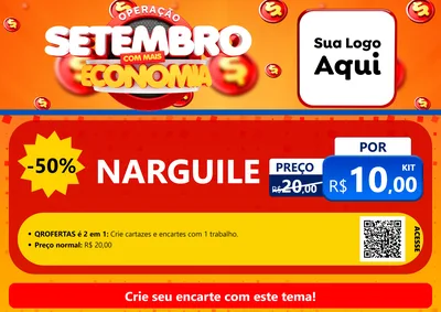Modelo de Cartaz para Cartaz A4 Horizontal com o tema Operação Setembro Com Muita Economia para Tabacaria