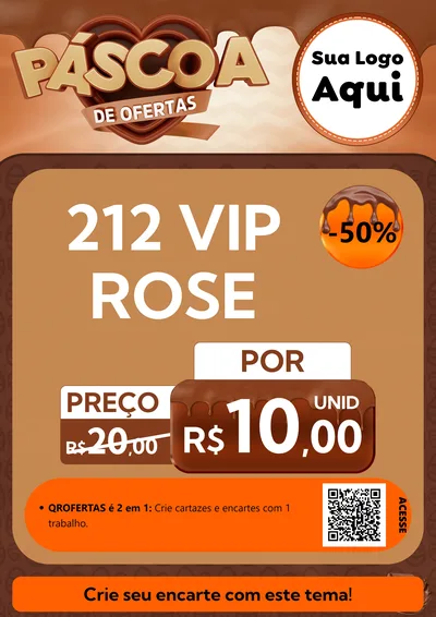 Modelo de Cartaz para Cartaz A4 Vertical com o tema Páscoa de Ofertas para Perfumes