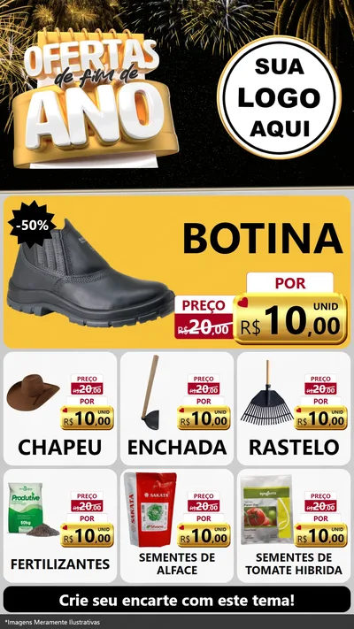 Modelo de Rede Social para Stories com o tema Ofertas de Fim de Ano para Agropecuária