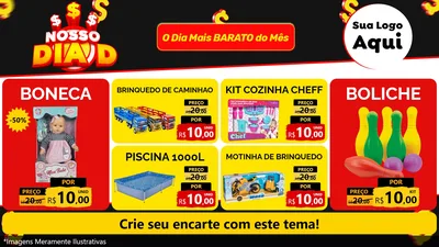 Modelo de TV para TV Horizontal com o tema Nosso Dia D para Brinquedos