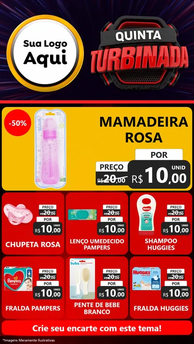 Modelo de Rede Social para Stories com o tema Quinta Turbinada para Bebês