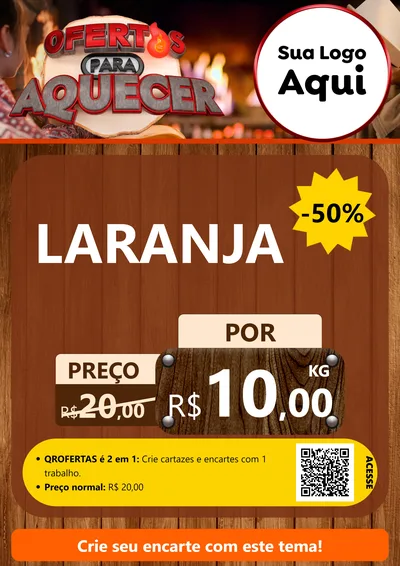Modelo de Cartaz para Cartaz A4 Vertical com o tema Ofertas Para Aquecer para Hortifrúti