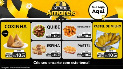 Modelo de TV para TV Horizontal com o tema Setembro Amarelo para Salgadaria