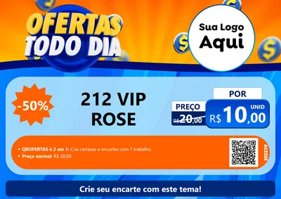 Modelo de Cartaz para Cartaz A4 Horizontal com o tema Ofertas Todo Dia para Perfumes
