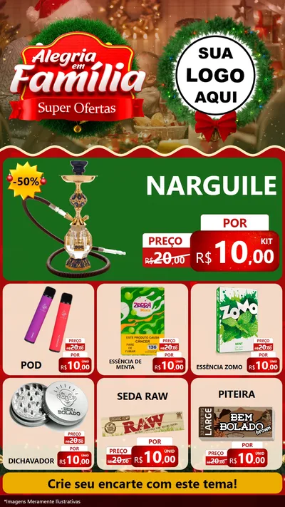 Modelo de Rede Social para Stories com o tema Alegria Em Família - Super Ofertas para Tabacaria