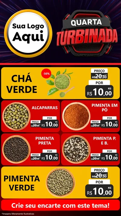 Modelo de TV para TV Vertical com o tema Quarta Turbinada para Produtos Naturais
