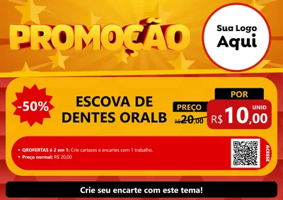 Modelo de Cartaz para Cartaz A4 Horizontal com o tema Promoção para Higiene Pessoal