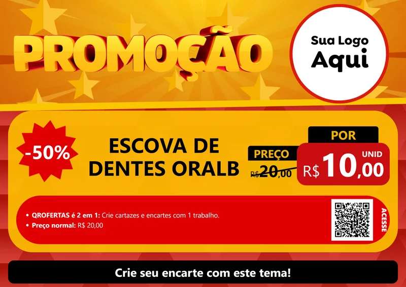 Modelo de Cartaz para Cartaz A4 Horizontal com o tema Promoção para Higiene Pessoal
