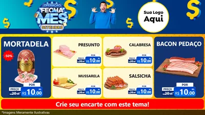Modelo de TV para TV Horizontal com o tema Operação Fecha Mês Setembro para Frios e Laticínios