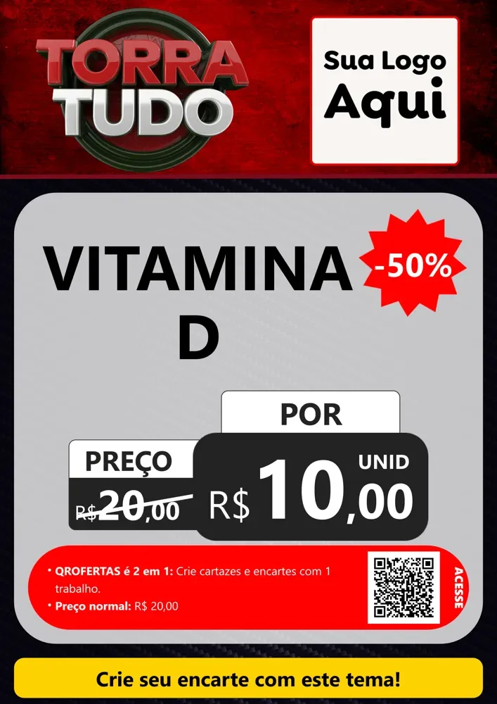 Modelo de Cartaz para Cartaz A4 Vertical com o tema Torra Tudo para Farmácia