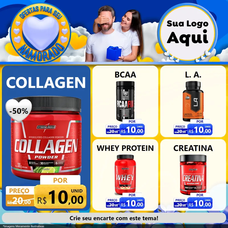 Modelo de Rede Social para Feed Facebook com o tema Ofertas Para Seu Namorado para Suplementos alimentares