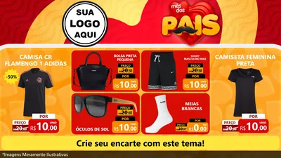 Modelo de TV para TV Horizontal com o tema Mês Dos Pais para Roupas e acessórios