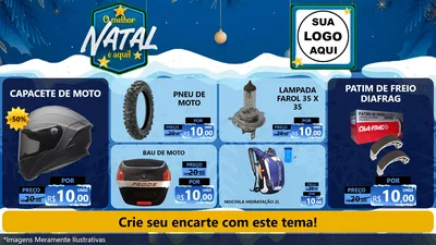 Modelo de TV para TV Horizontal com o tema O Melhor Natal É Aqui! para Moto peças