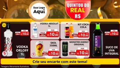 Modelo de TV para TV Horizontal com o tema Quintou do Real para Distribuidora de bebidas