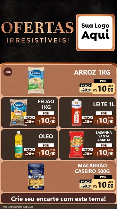 Modelo de TV para TV Vertical com o tema Ofertas Irresistíveis! para Supermercado