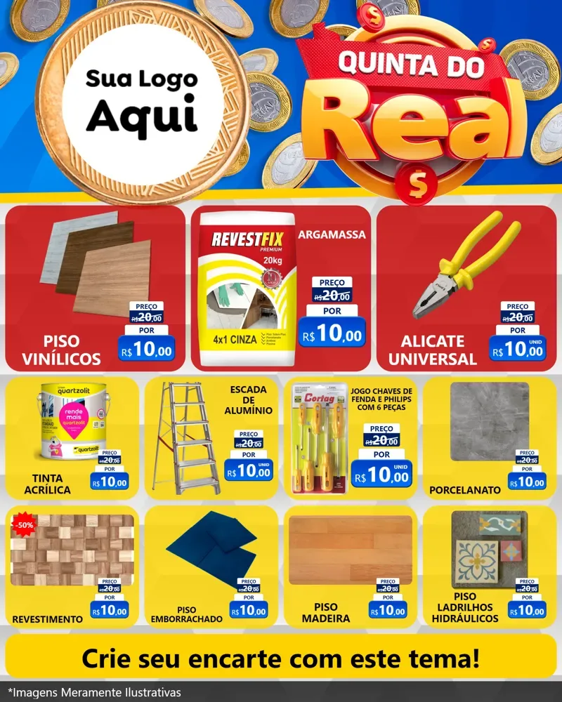 Modelo de Rede Social para Feed Instagram com o tema Quinta do Real para Material para Construção