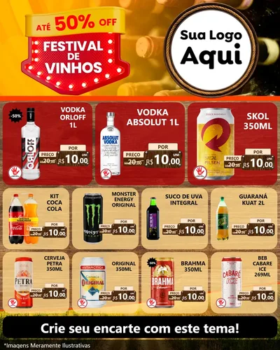 Modelo de Rede Social para Feed Instagram com o tema Festival de Vinhos para Distribuidora de bebidas