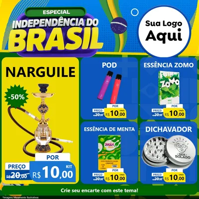 Modelo de Rede Social para Feed Facebook com o tema Especial Independência do Brasil para Tabacaria