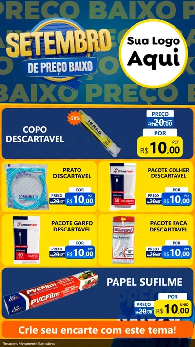 Modelo de TV para TV Vertical com o tema Setembro De Preço Baixo para Embalagens