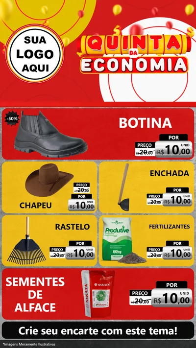 Modelo de TV para TV Vertical com o tema Quinta da Economia para Agropecuária