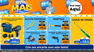 Modelo de TV para TV Horizontal com o tema Leve Mais, Pague Menos para Maquinas e Ferramentas