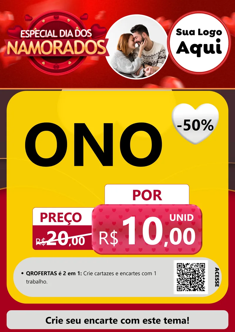 Modelo de Cartaz para Cartaz A4 Vertical com o tema Especial Dia Dos Namorados para Óticas