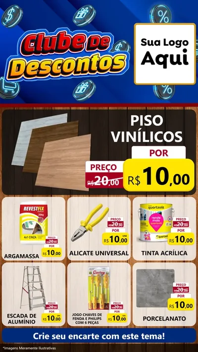 Modelo de Rede Social para Stories com o tema Clube de Descontos para Material para Construção