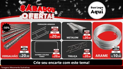 Modelo de TV para TV Horizontal com o tema Sabadou de Ofertas para Ferragens