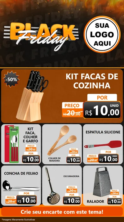 Modelo de Rede Social para Stories com o tema Black Friday para Utilidades Domésticas