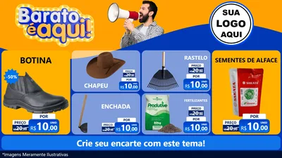Modelo de TV para TV Horizontal com o tema Barato é aqui para Agropecuária