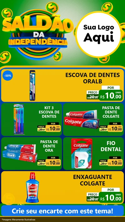 Modelo de TV para TV Vertical com o tema Saldão da Indepêndencia para Higiene Pessoal