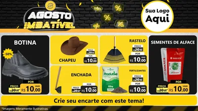 Modelo de TV para TV Horizontal com o tema Agosto Imbatível para Agropecuária