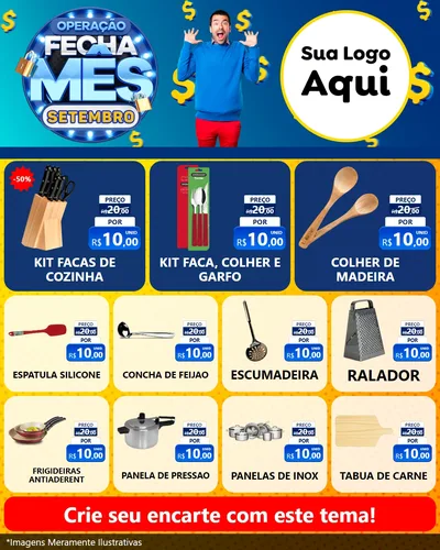 Modelo de Rede Social para Feed Instagram com o tema Operação Fecha Mês Setembro para Utilidades Domésticas