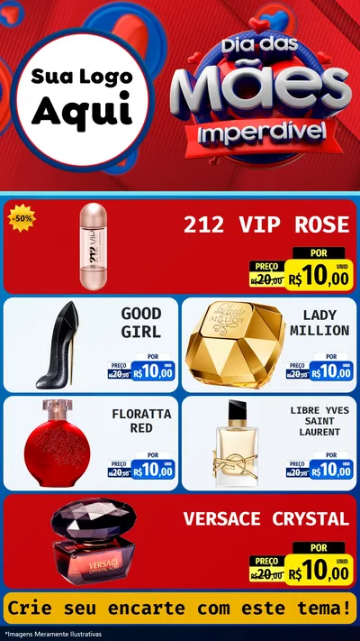 Modelo de TV para TV Vertical com o tema Dia Das Mães Imperdível para Perfumes