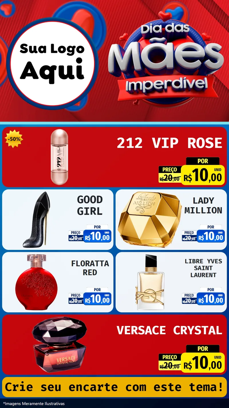 Modelo de TV para TV Vertical com o tema Dia Das Mães Imperdível para Perfumes