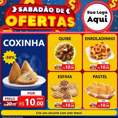 Modelo de Rede Social para Feed Facebook com o tema Sabadão de Ofertas