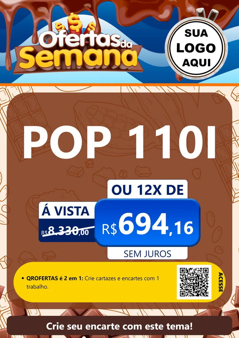 Modelo de Cartaz para Cartaz A4 Vertical com o tema Ofertas da Semana - Páscoa para Concessionaria de Motos