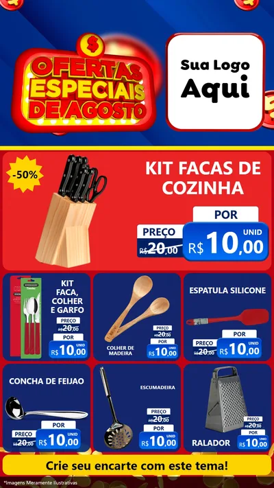 Modelo de Rede Social para Stories com o tema Ofertas Especiais de Agosto para Utilidades Domésticas