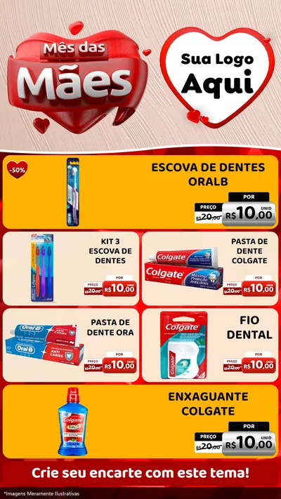 Modelo de TV para TV Vertical com o tema Mês das Mães para Higiene Pessoal