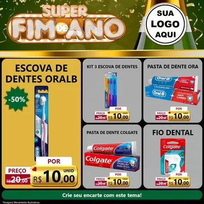Modelo de Rede Social para Feed Facebook com o tema Super Fim de Ano para Higiene Pessoal