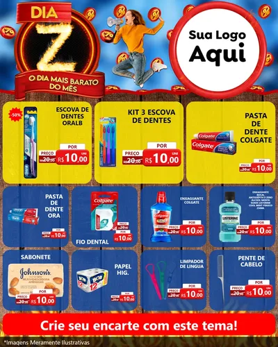 Modelo de Rede Social para Feed Instagram com o tema Dia Z - O Dia Mais Barato Do Mês para Higiene Pessoal