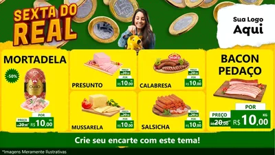 Modelo de TV para TV Horizontal com o tema Sexta do Real para Frios e Laticínios