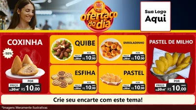 Modelo de TV para TV Horizontal com o tema Ofertaço Do Dia para Salgadaria