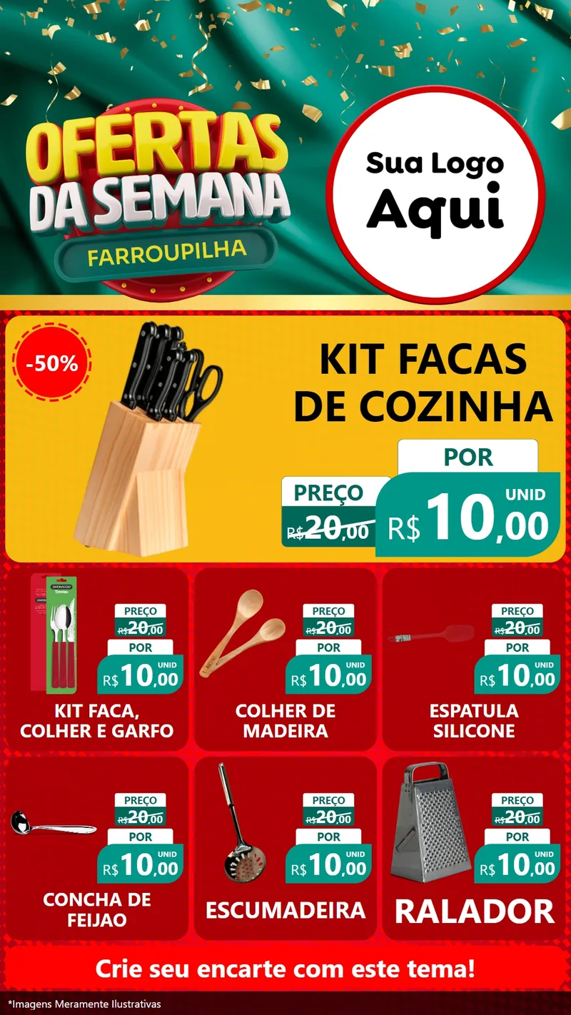 Modelo de Rede Social para Stories com o tema Ofertas da Semana Farroupilha para Utilidades Domésticas