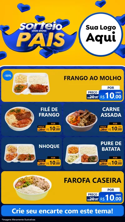 Modelo de TV para TV Vertical com o tema Sorteio Dia dos Pais para Restaurante